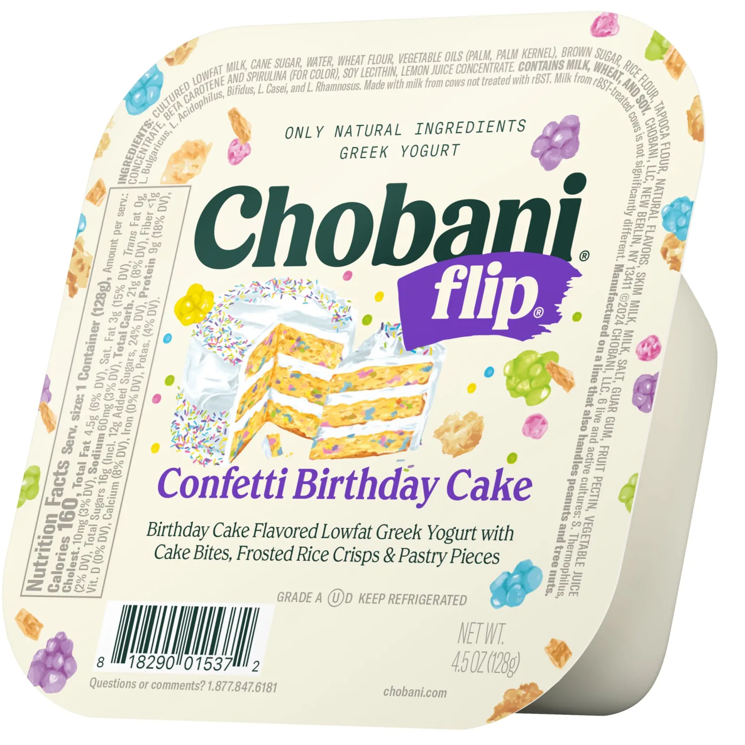 Chobani® Flip® Lowfat Greek Yogurt Confetti Birthday Cake 4.5oz