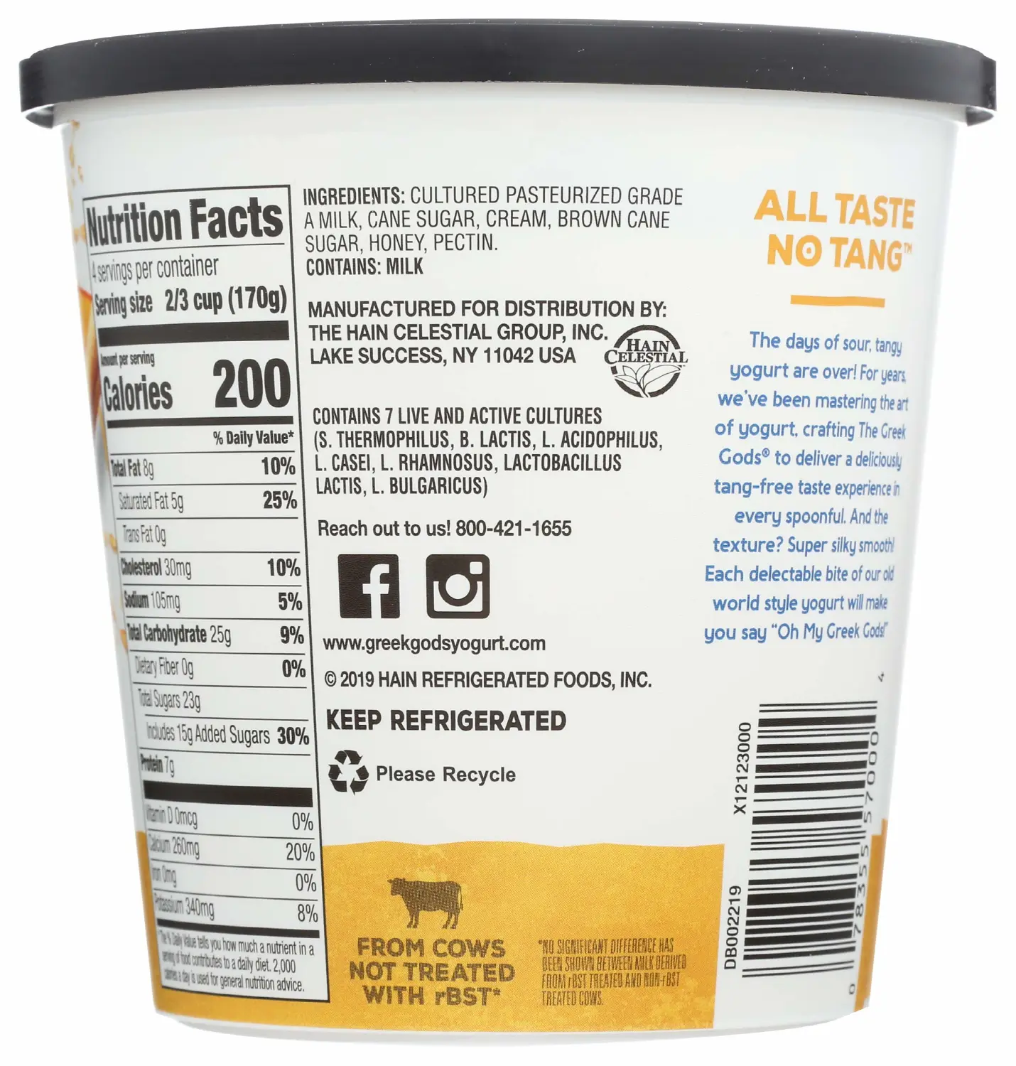 Greek Gods Honey Yogurt, 24 oz
