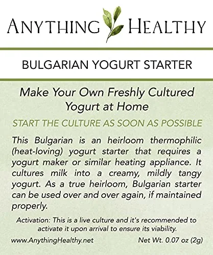 Traditional Bulgarian Yogurt Starter Heirloom Thermophilic Culture - Best Customer Service, Contact for any Questions