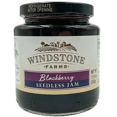 Windstone Farms Seedless Blackberry Jam 13.5oz Jar (1)