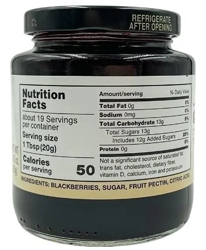 Windstone Farms Seedless Blackberry Jam 13.5oz Jar (1)