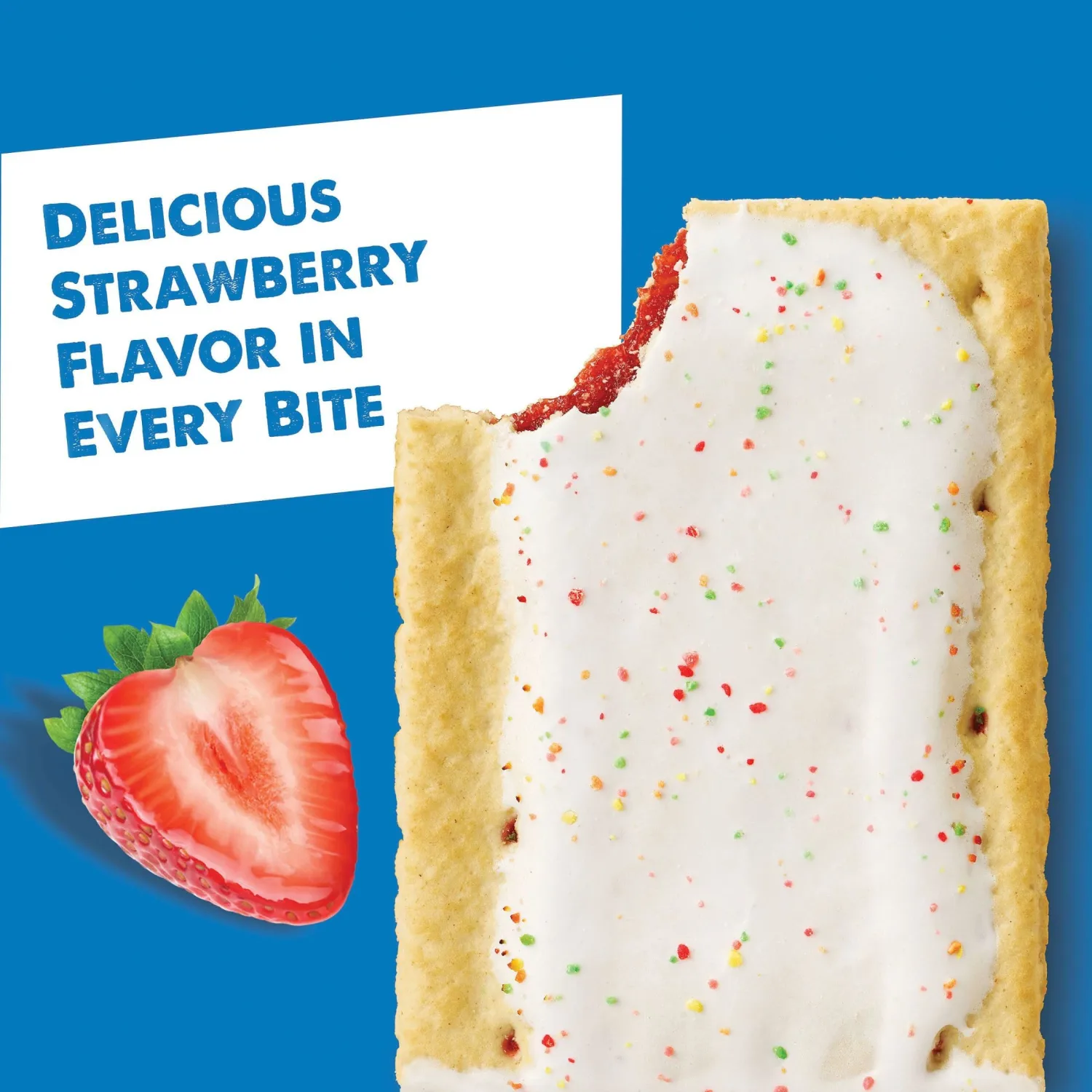 Pop-Tarts Toaster Pastries, Breakfast Foods, Kids Snacks, Value Pack, Frosted Strawberry (64 Pop-Tarts)