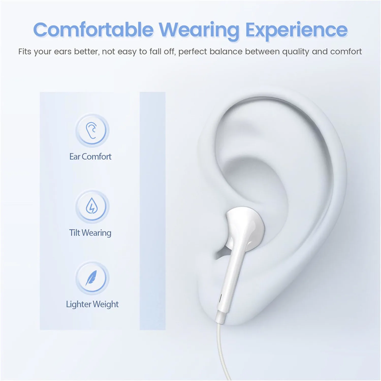 2 Pack for iPhone Headphones Wired Earbuds Earphones Built-in Microphone & Volume Control Nosie Reduction Headsets Compatible with iPhone 14/Pro/Max/Plus/13/12/11/XR/XS/X/8/7/SE, Support All iOS Syste