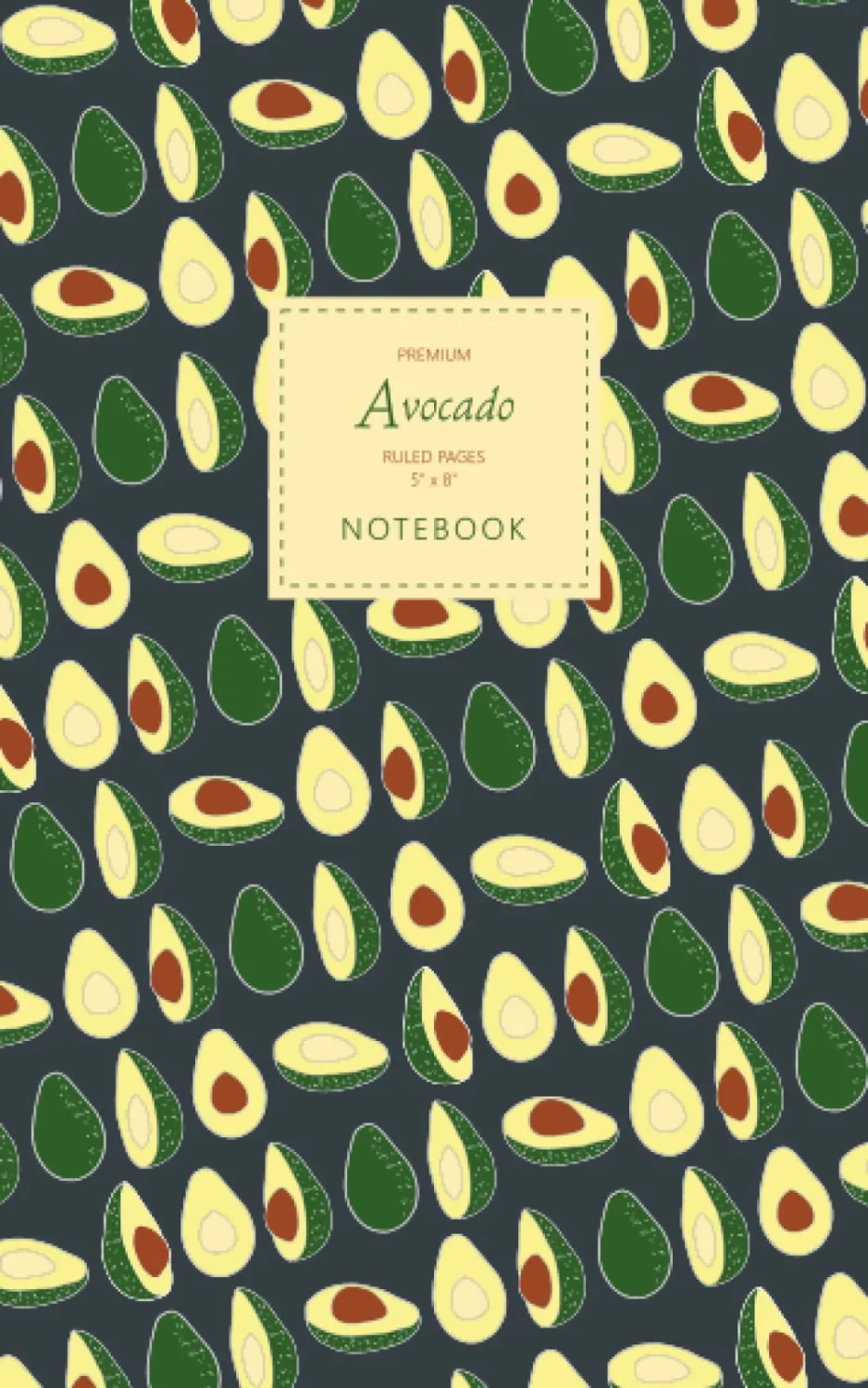 Avocado Notebook - Ruled Pages - 5x8 - Premium: (Winter Edition) Fun notebook 96 ruled/lined pages (5x8 inches / 12.7x20.3cm / Junior Legal Pad / Nearly A5)