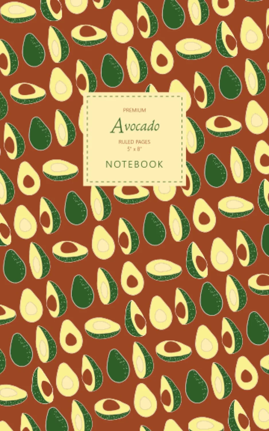 Avocado Notebook - Ruled Pages - 5x8 - Premium: (Autumn Edition) Fun notebook 96 ruled/lined pages (5x8 inches / 12.7x20.3cm / Junior Legal Pad / Nearly A5)