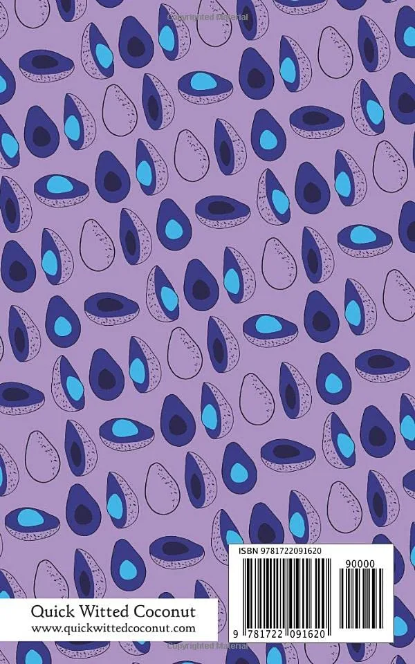 Avocado Notebook - Ruled Pages - 5x8 - Premium: (Purple Dark Edition) Fun notebook 96 ruled/lined pages (5x8 inches / 12.7x20.3cm / Junior Legal Pad / Nearly A5)