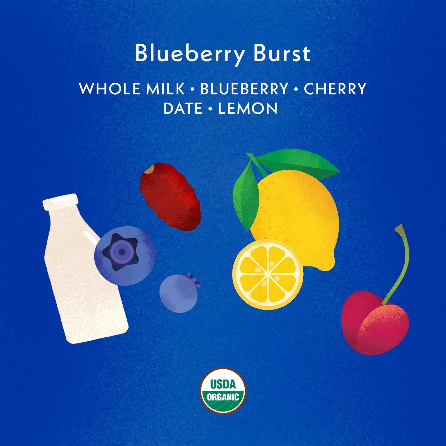 Once Upon a Farm Organic Smoothie Melts, Blueberry Burst, 8ct, For Ages 12 Months +, Made with Whole Milk