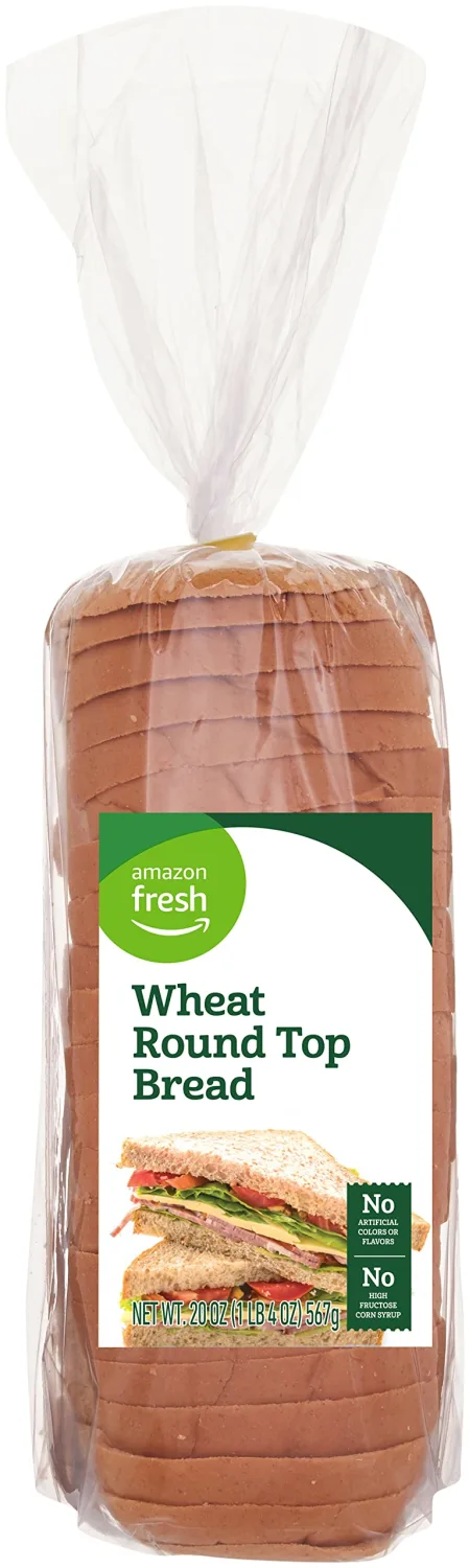 Amazon Fresh, Wheat Round Top Bread, 20 Oz