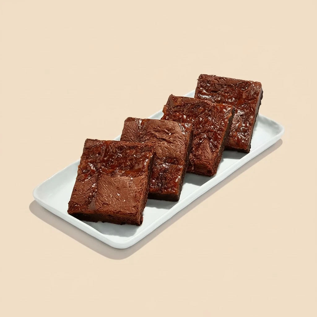 WHOLE FOODS MARKET Salted Caramel Brownie 4pk