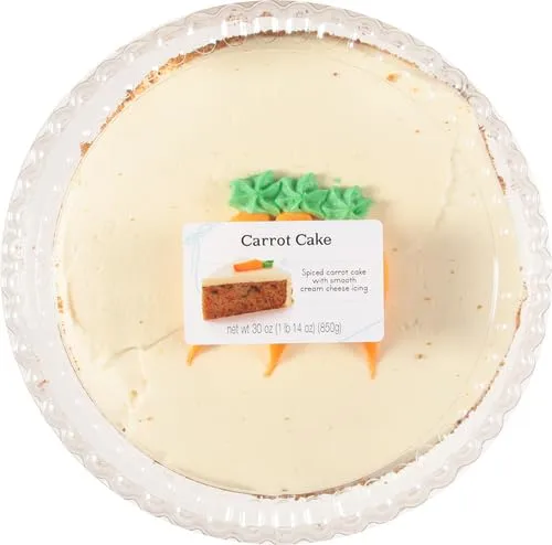 Rich's Bakery No LABELS Single Layer Carrot Cake With Cream Cheese Icing, 30 Oz