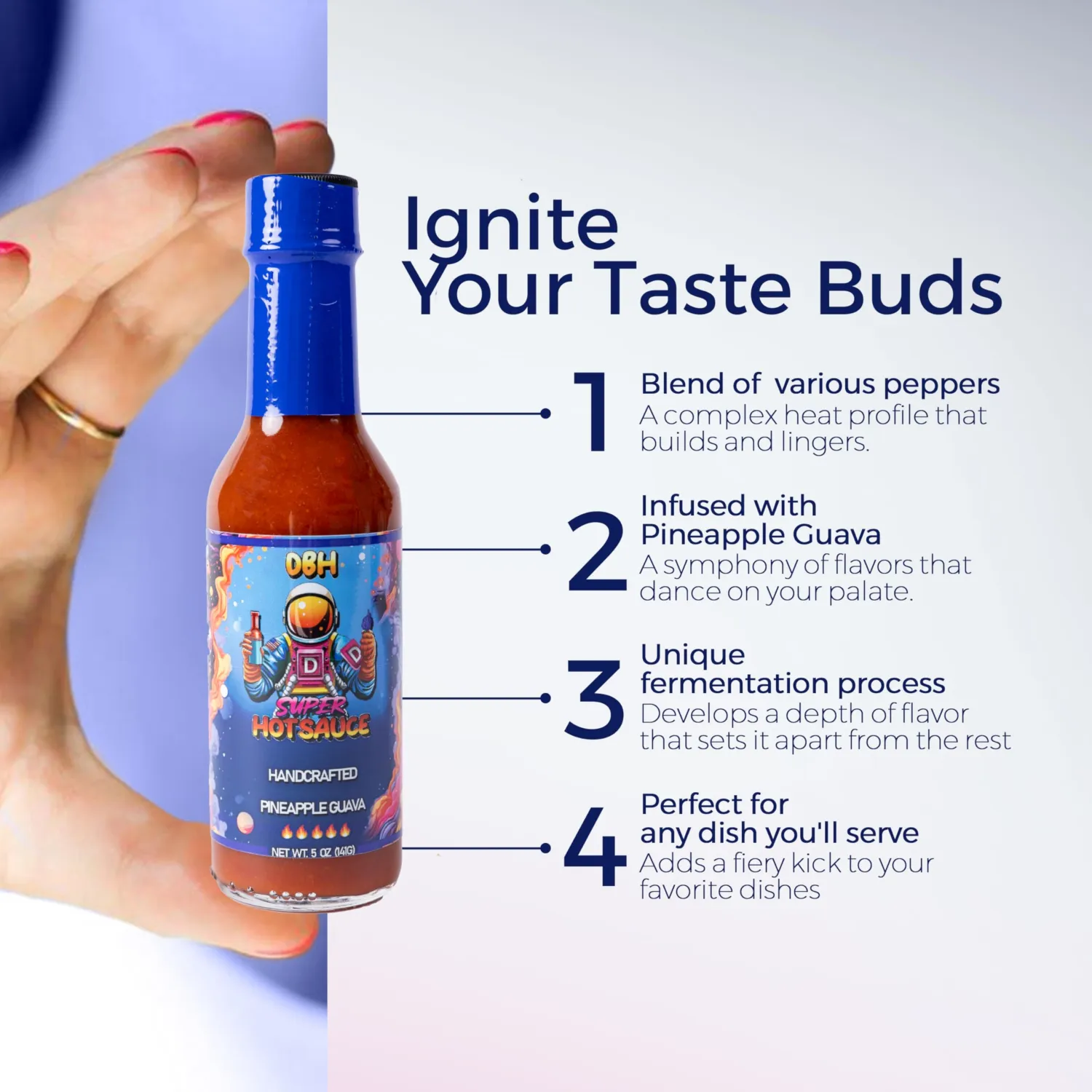 Davidsbeenhere Super Hot Sauce, 5oz – Vegan, Gluten-Free, Zero-Calorie Hot Sauce with a Blend of Carolina Reaper Chili, Pineapple & Guava, Sweet & Spicy Tropical Flavor, Handcrafted Gourmet Condiment
