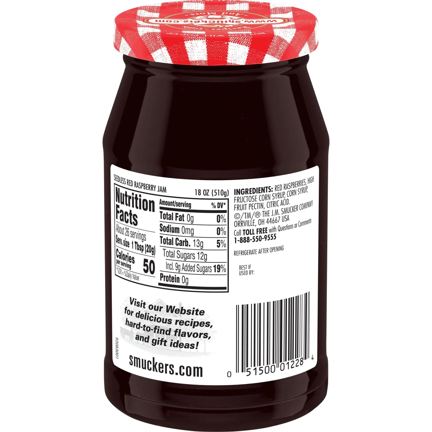 Smucker's Seedless Red Raspberry Jam, 18 Ounces