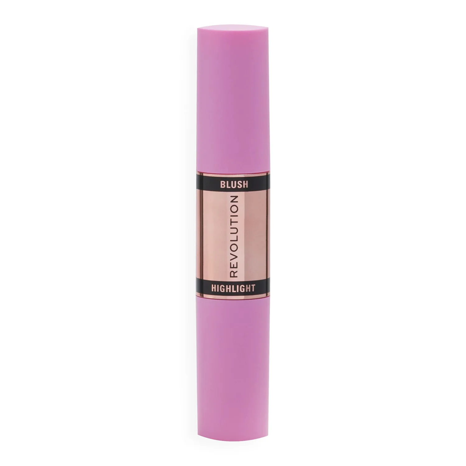 Makeup Revolution- Blush & Highlight Stick- Coral Dew | Creamy, blendable matte blush | Highlighter to lift the cheeks | Add dimension & create shadows - 4.3 g