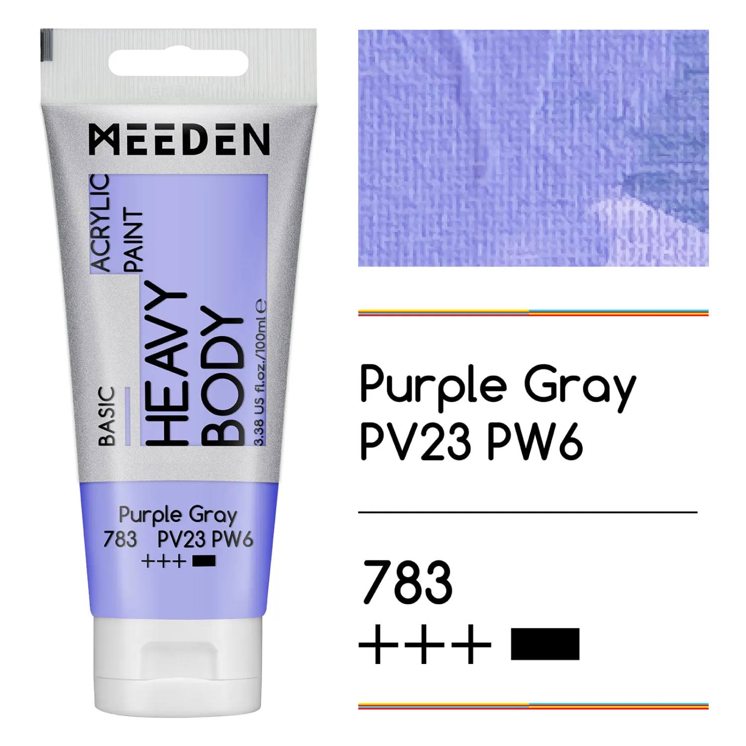MEEDEN Acrylic Paint Purple Gray: Bundled with Titanium White Color - 100ml/3.38oz x 2 Bulk Heavy Body Acrylic Paint Tubes for Art Craft Painting