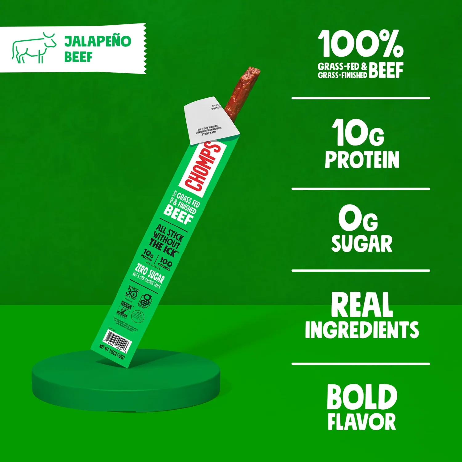Chomps Beef Stick Jalapeno 1.15 OZ