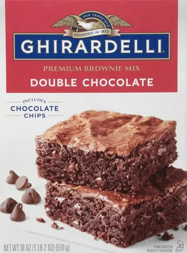 GHIRARDELLI Double Chocolate Premium Brownie Mix, 18 oz Box