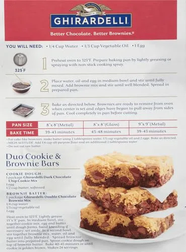 GHIRARDELLI Double Chocolate Premium Brownie Mix, 18 oz Box