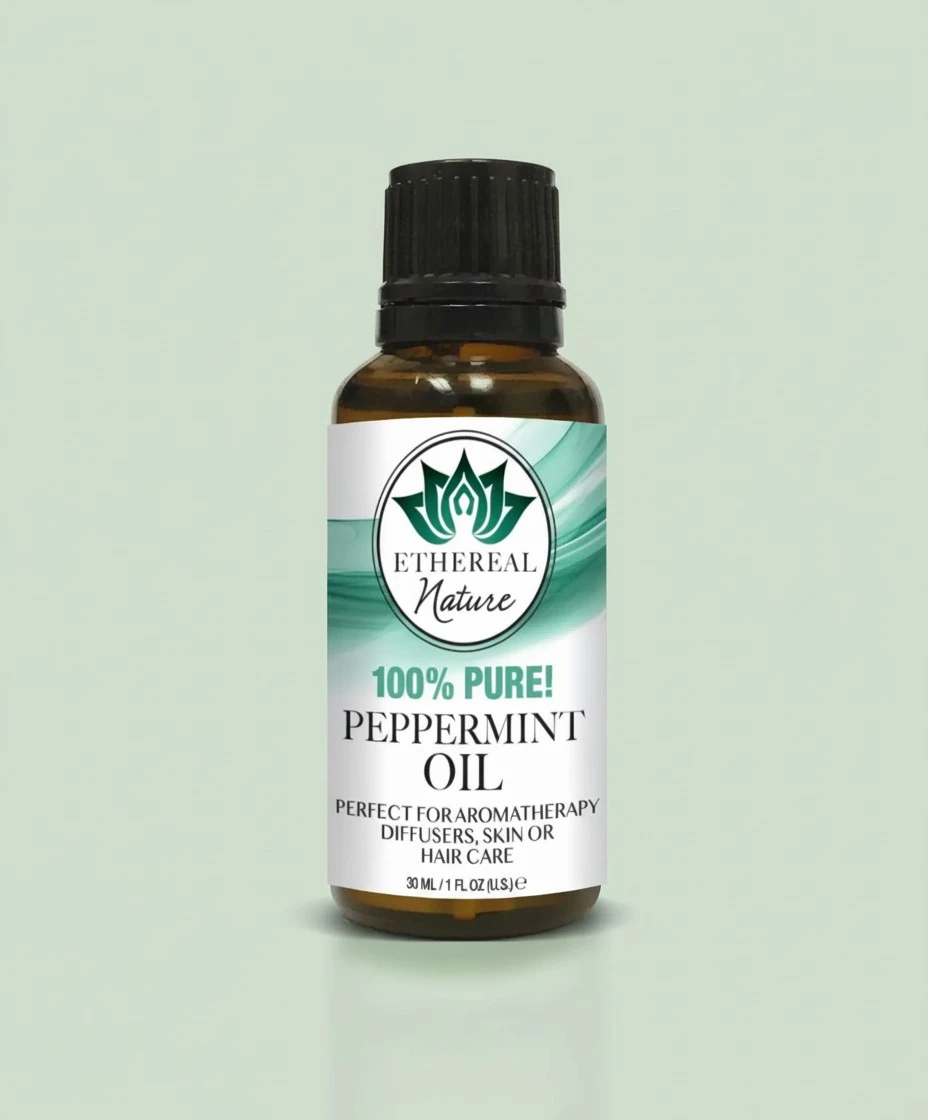 Ethereal Nature 100% Pure Oil, Peppermint, 1.01 Fluid Ounce