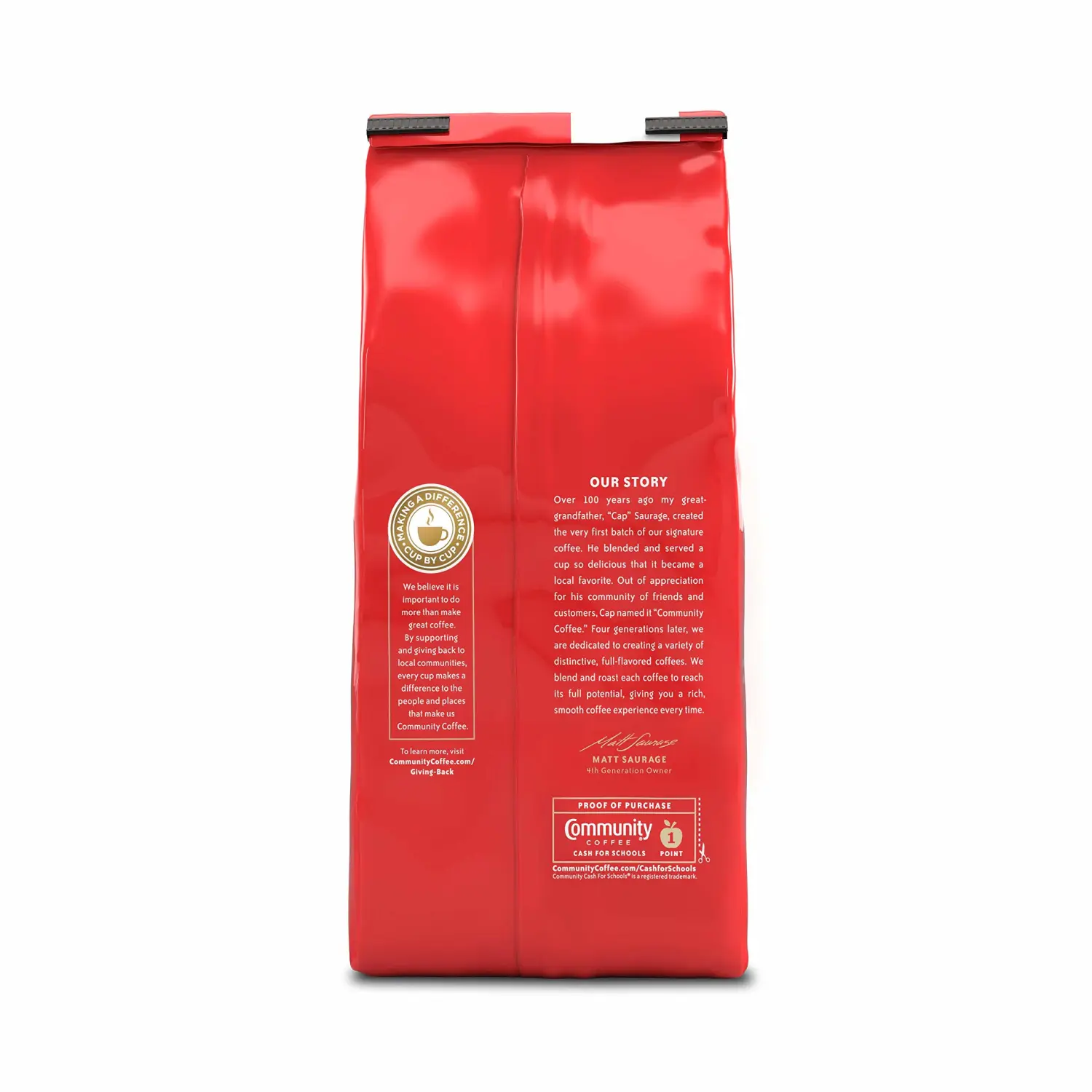 Community Coffee Coffee & Chicory Blend Coffee 72 Ounces, Medium Dark Roast Ground Coffee, 12 Ounce Bag (Pack of 6)