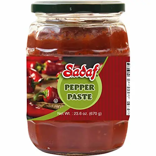 Sadaf Mild Pepper Paste - Pepper Paste for Cooking & Food Flavoring - Pepper Spread - Pasta Pepper Sauce - Kosher & Halal - 23.6 oz Jar