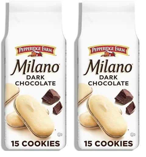 Pepperidge Farm Milano Dark Chocolate Cookies, 6 oz. Bag (Pack of 2)