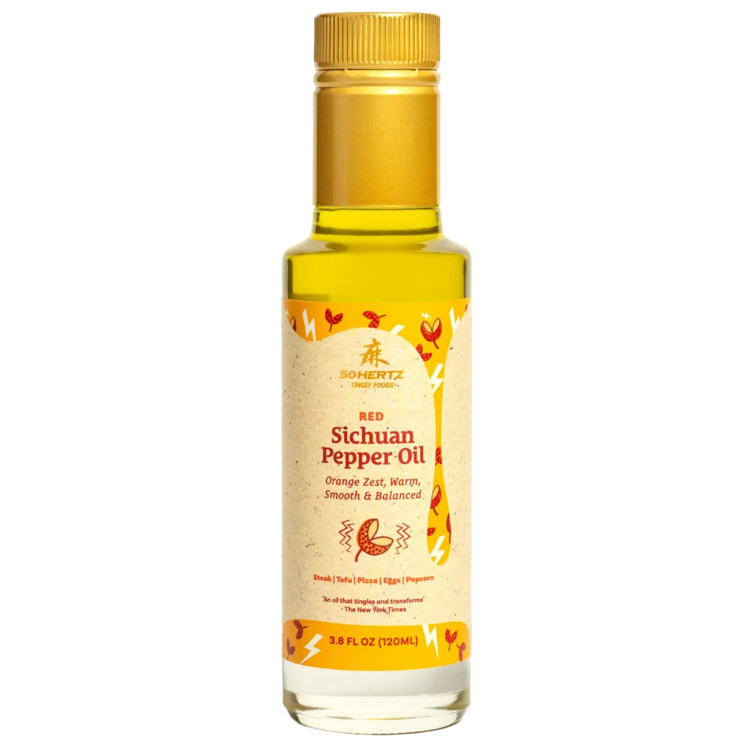 50Hertz Red Sichuan Pepper Oil 120ml Bold, Flavorful, & Gourmet Oil for Cooking, Dipping & Stir-Frying, Essential for Red Meats, Tofu, Pasta, and Pizza