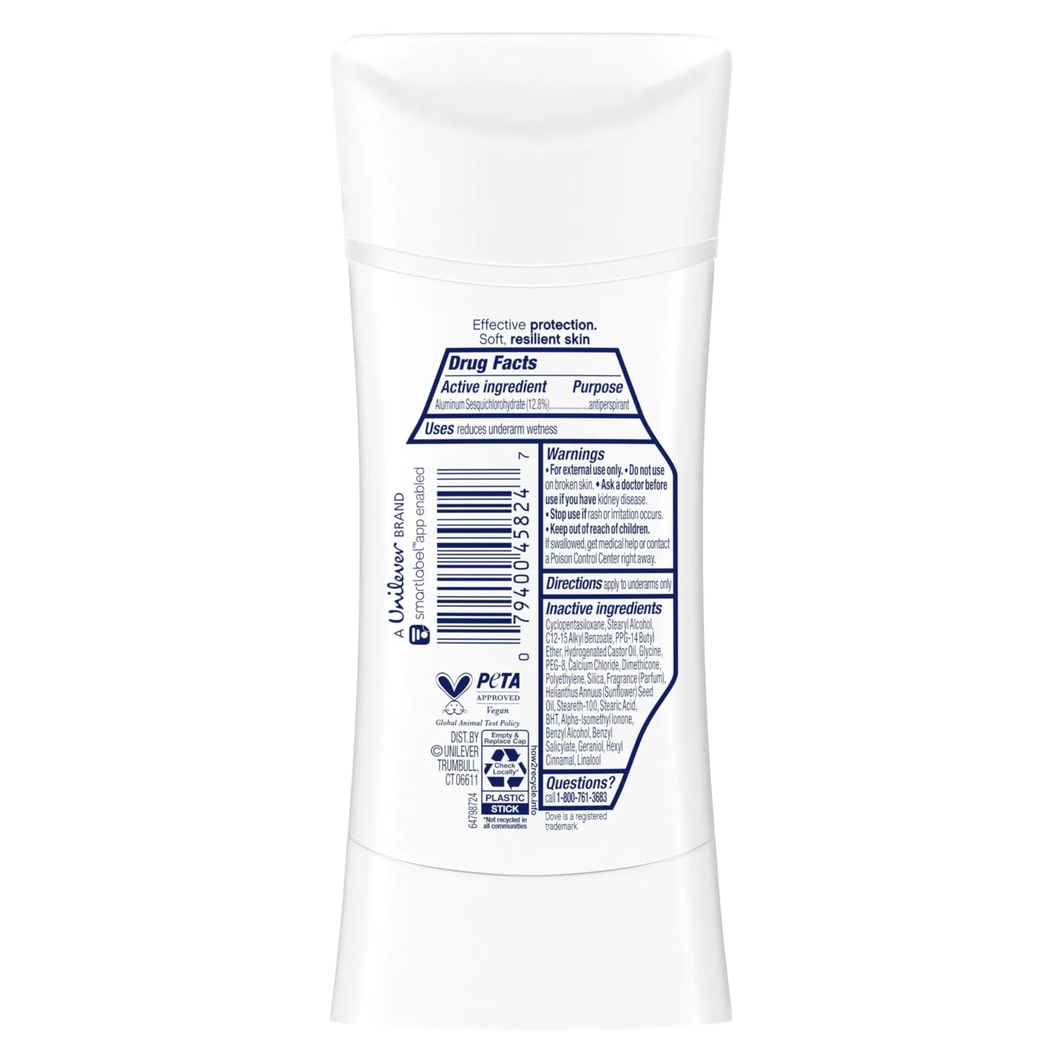 Dove Advanced Care Antiperspirant Deodorant Stick to Help Repair Skin Barrier After Shaving, Apple & White Tea with 72-hour Sweat & Odor Protection, 2.6 oz