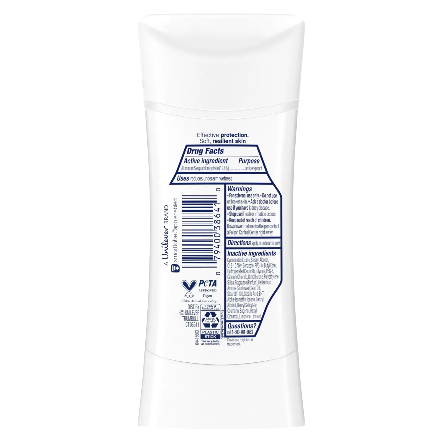 Dove Advanced Care Antiperspirant Deodorant Stick Caring Coconut for Helping Repair Skin Barrier After Shaving, with 72-Hour Sweat & Odor Protection, 2.6 oz