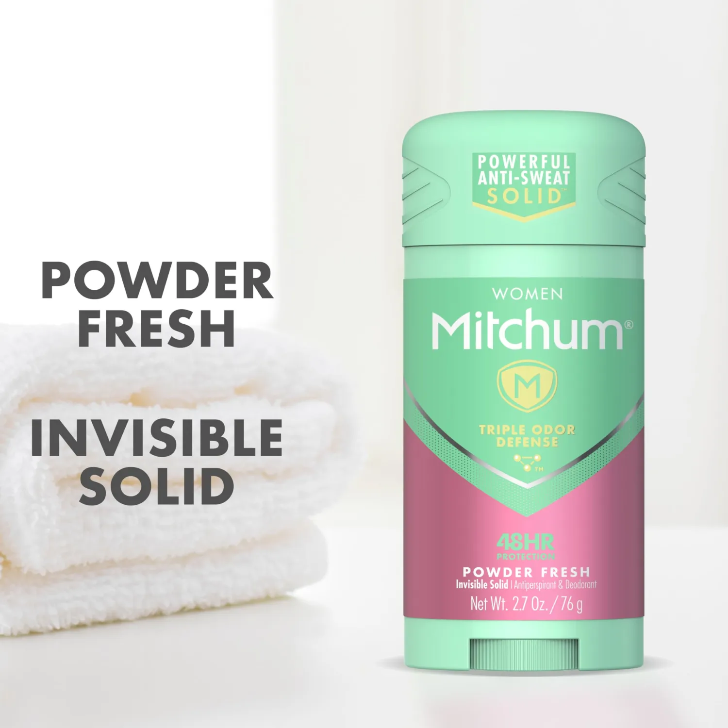 Mitchum Women Gel Antiperspirant Deodorant, Powder Fresh, 3.4oz.
