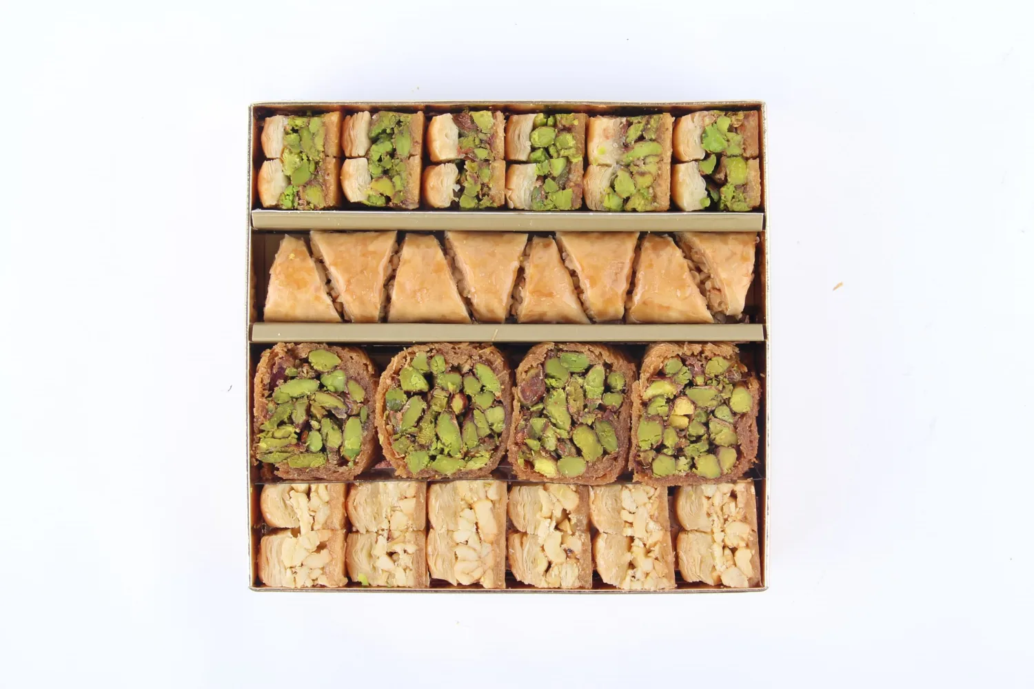 Zaitoune Cashew & Pistachio Baklava Selection Box - 0.55 lb | Traditional Luxury Honey Pastry | Arabic Dessert with Authentic flavors in Beautiful Packaging | Handmade in Turkey