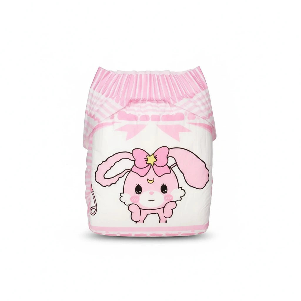 Littleforbig Adult Printed Diaper 2 PCS - Baby Usagi Cute Diaper (X-Large 48"-56")
