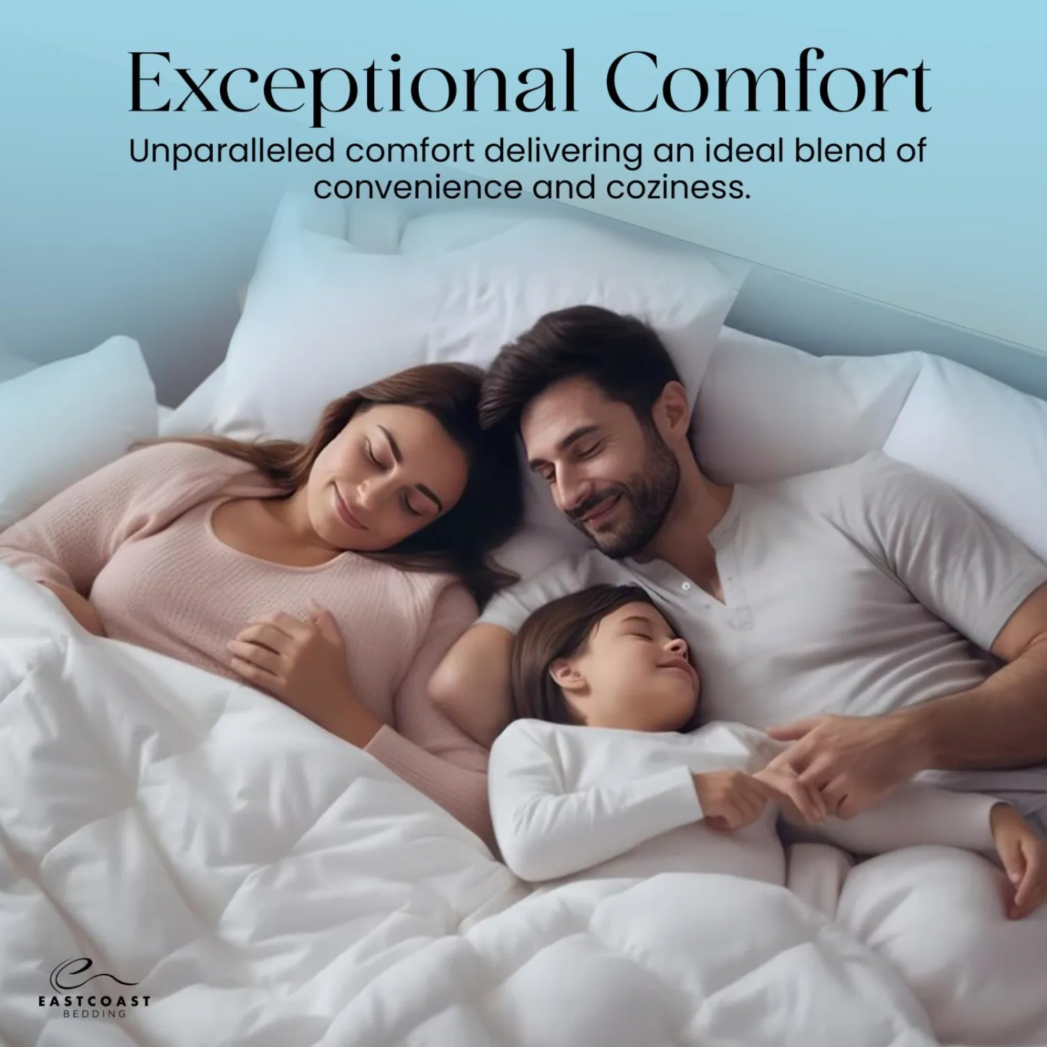 East Coast Bedding Cozy Dream Goose Down and Feather Comforter - Queen Size 86x86 Inch - Cooling Feathers Down Duvet for All Season - 100% Organic Cotton White - 50 oz