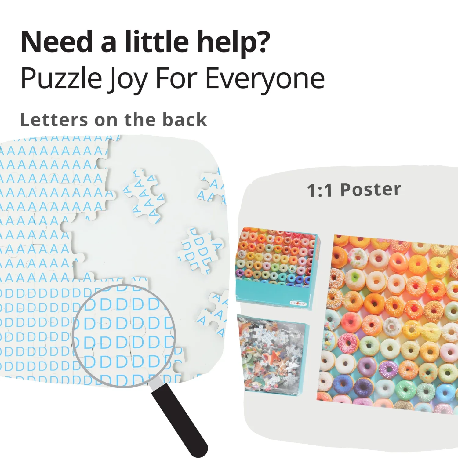 Donuts, 300 Pieces Jigsaw Puzzles, Moderate Challenge, Kids Puzzles, Family Game Nights, Finish Size 20.5 * 15.0 in