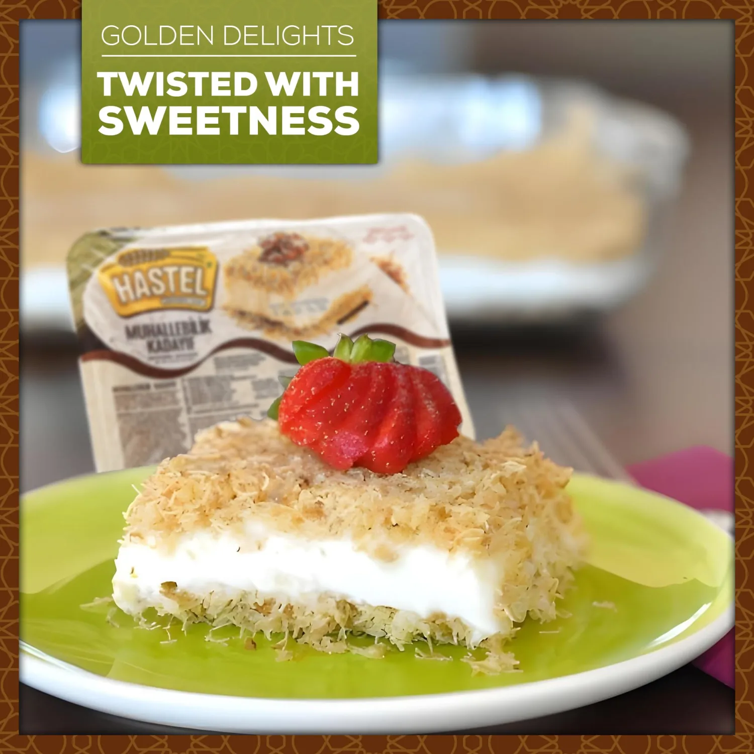 Hastel Premium Baked & Shredded Kataifi Pastry, 7 oz (200 g), Perfect for Dubai Chocolate Pistachio Bars, Traditional Knafeh, Kadaifi for Milky Desserts, Fillo Dough for Pastries