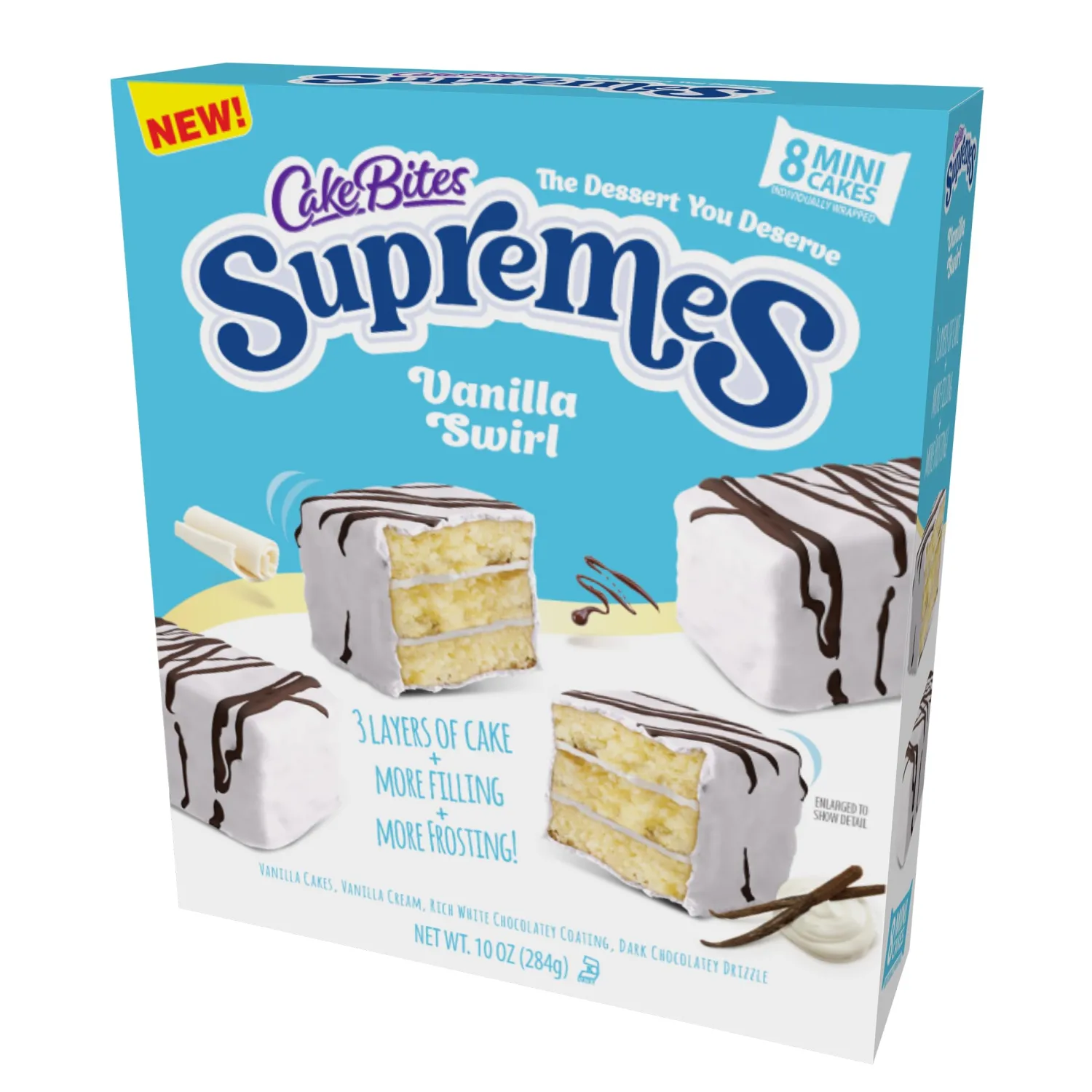 Supremes By CakeBites (8 CT, Vanilla Swirl)
