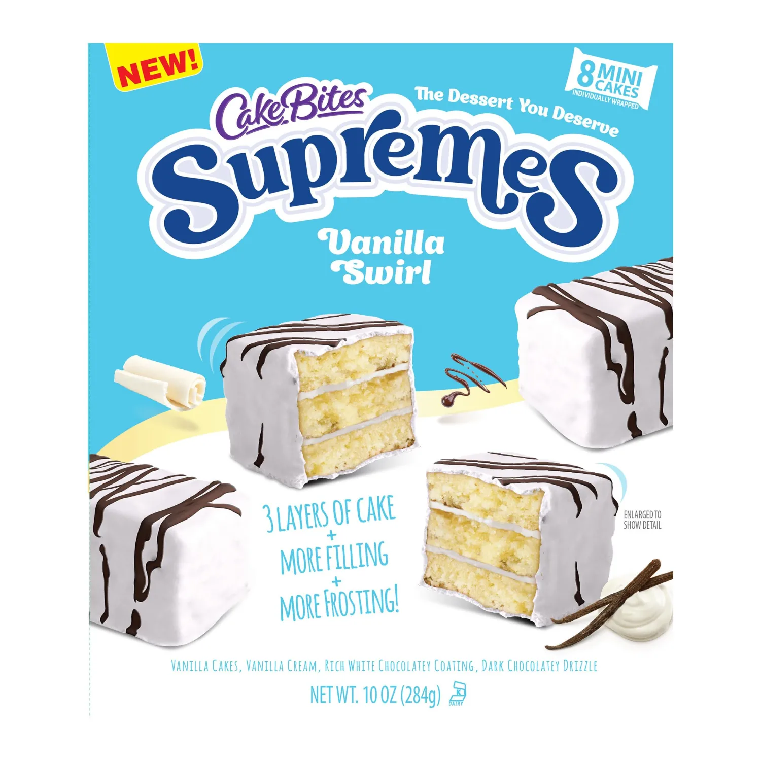 Supremes By CakeBites (8 CT, Vanilla Swirl)