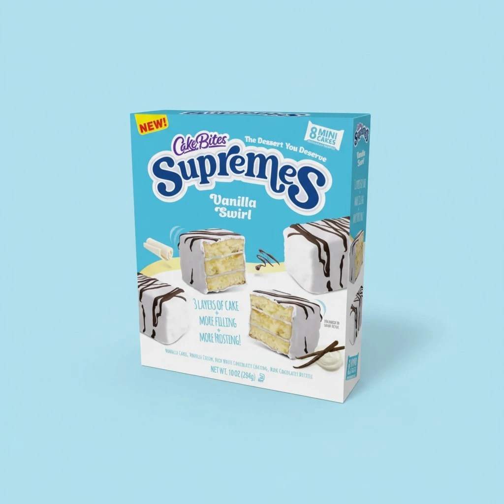 Supremes By CakeBites (8 CT, Vanilla Swirl)