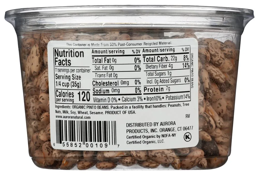 AURORA PRODUCTS Organic Pinto Beans, 13 OZ
