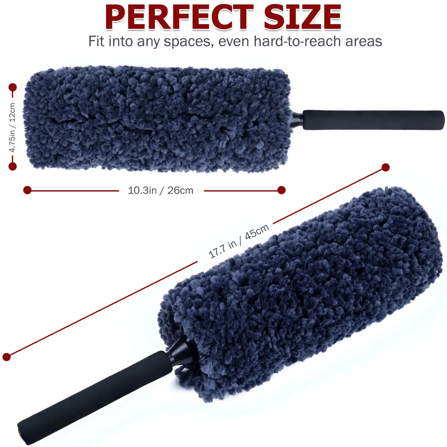 Car Duster Kit, Ultra Soft Microfiber Duster with Storage Bag, Unbreakable Handle, Lint & Scratch Free, Exterior or Interior Use, Pollen Remover, Best Car Accessories for Cleaning SUV Home