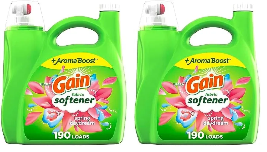 Gain Fabric Softener, Spring Daydream, 140 fl oz, 190 Loads (Pack of 2)