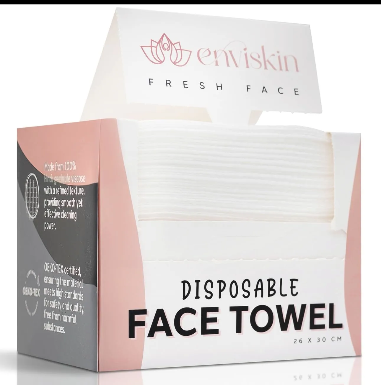 Fresh Face Premium Plant Based Disposable Face Towels - for Daily Skincare Routine - Soft and Hygienic Towelettes for Travel, Gym, and Home Use