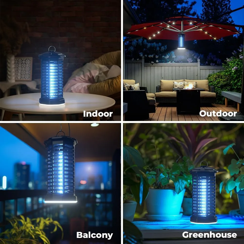 YISSVIC Bug Zapper Outdoor, 4200V Mosquito Zapper, Electric Fly Zapper, Waterproof Mosquito Killer Plug in, Fly Traps, Flying Insects Zapper Indoor, Plastic Mesh for Home Patio Office Garage