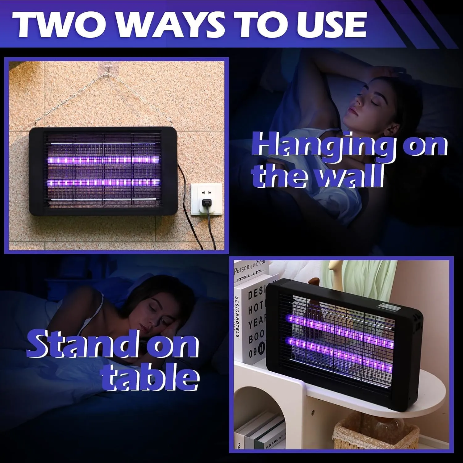 LED Bug Zapper Indoor, 13 Lamp Sustainable Less Power, 3800V Powerful Electric Mosquito Zapper, Durable Fly Trap Mosquito Trap, Fly Killer Fly Zapper (Bug Zapper Indoor lamp)