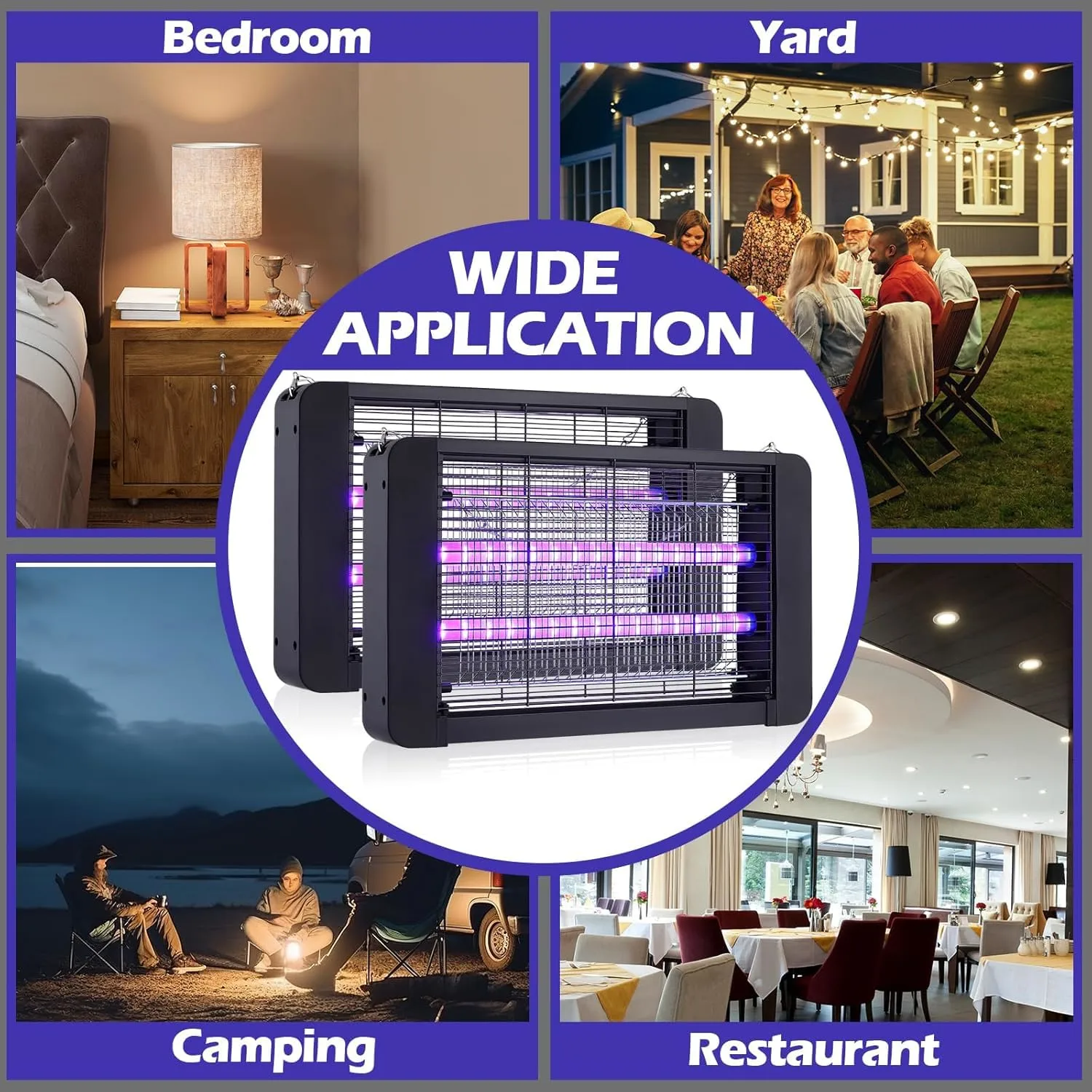 LED Bug Zapper Indoor, 13 Lamp Sustainable Less Power, 3800V Powerful Electric Mosquito Zapper, Durable Fly Trap Mosquito Trap, Fly Killer Fly Zapper (Bug Zapper Indoor lamp)