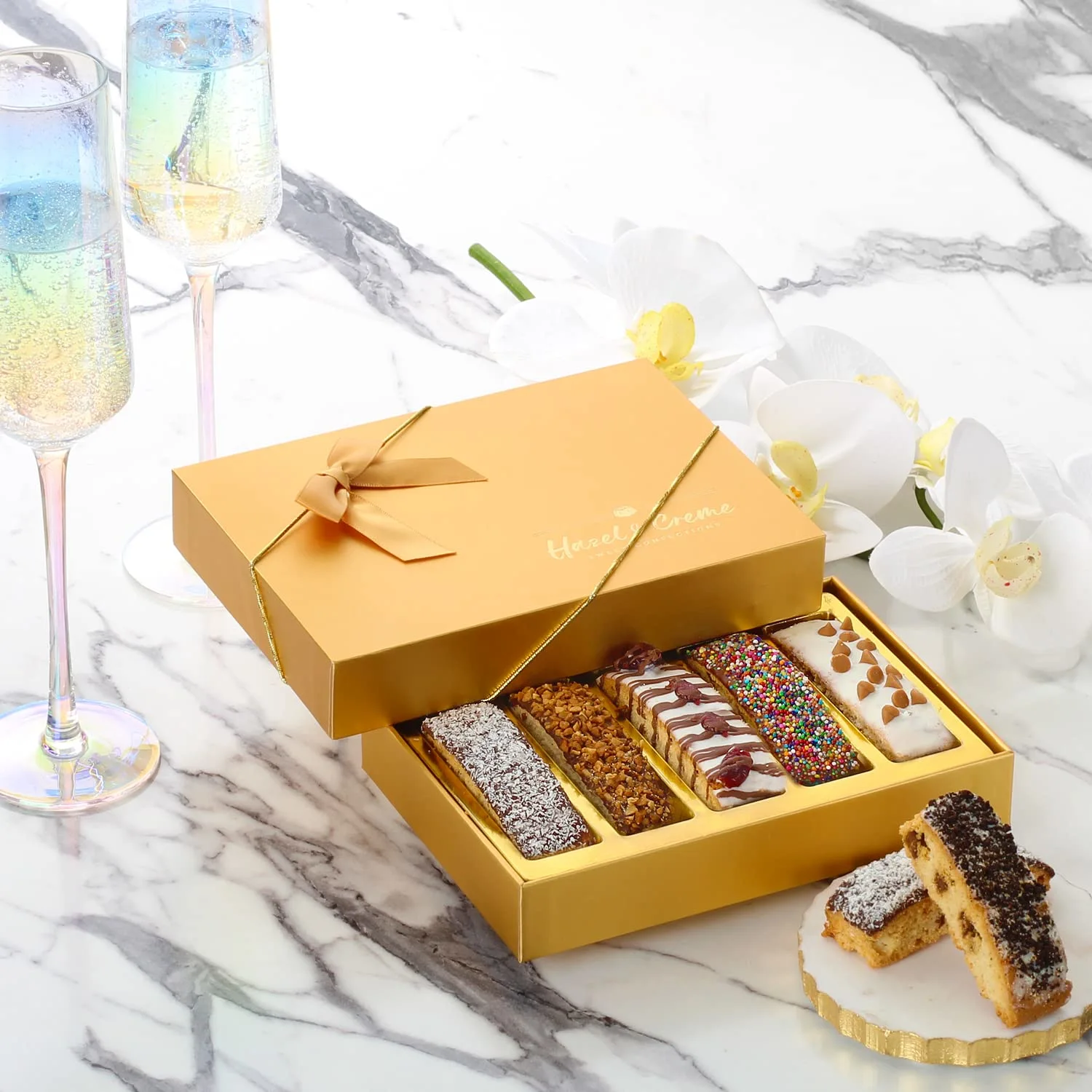 Biscotti Cookie Gift Basket - Chocolate Food Gifts for Him or Her - Gourmet Present for Birthday, Graduation, Holiday, Thank You, Well Wishes