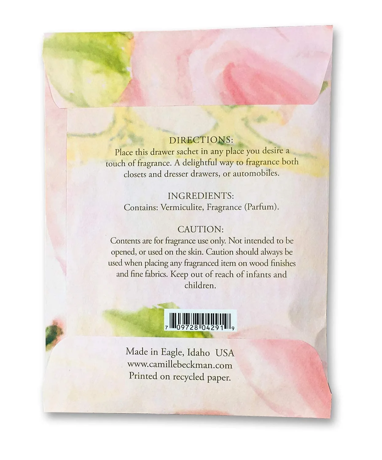 Camille Beckman Premium Fragrant Drawer Sachet, Camille, 0.3 Ounce