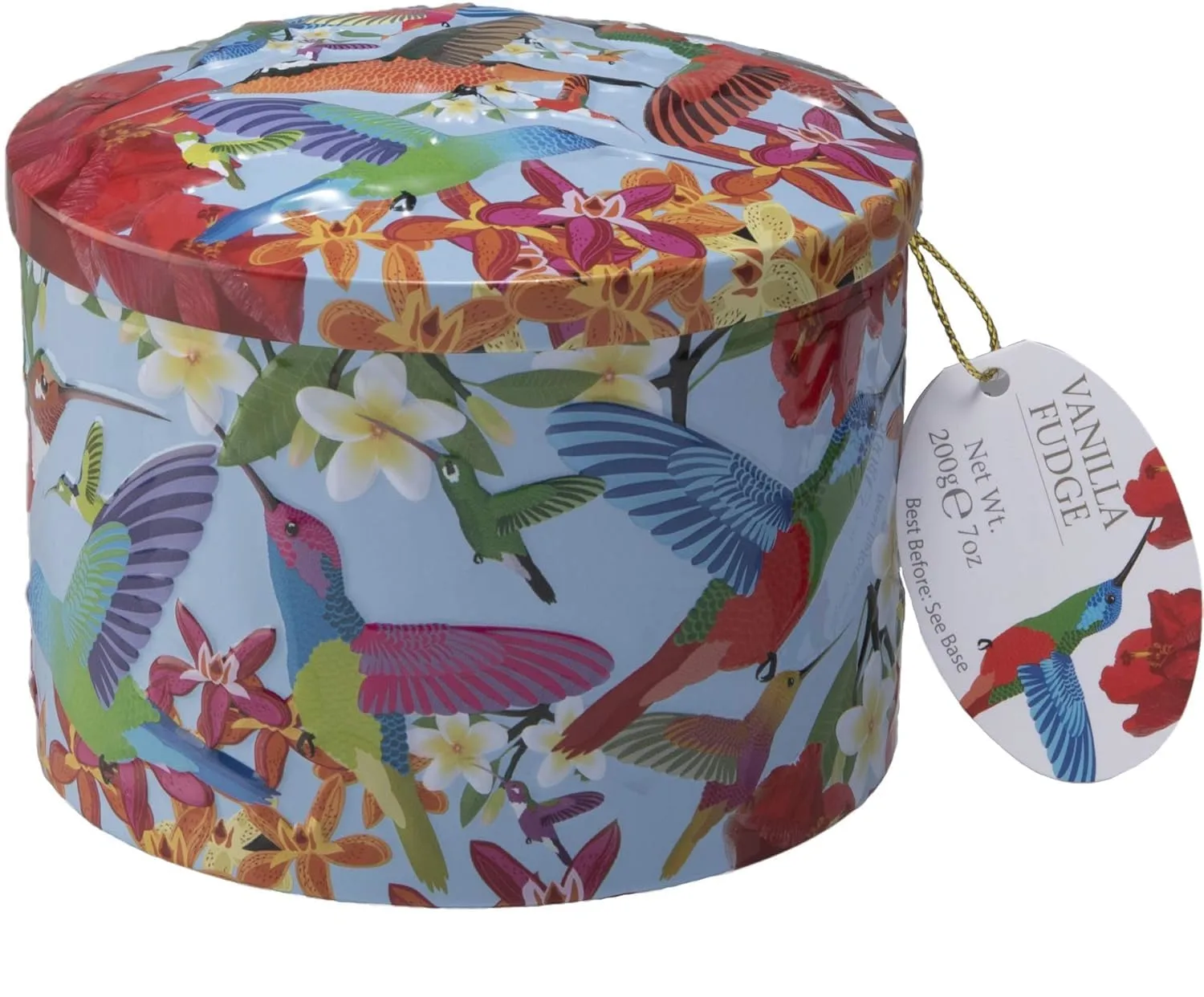 Gardiners of Scotland Handmade Fudge 200g Round Tin, Hummingbird Vanilla Fudge