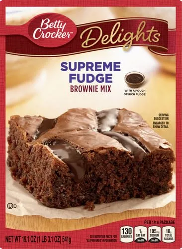 Betty Crocker Delights Supreme Fudge Brownie Mix, 19.1 oz.