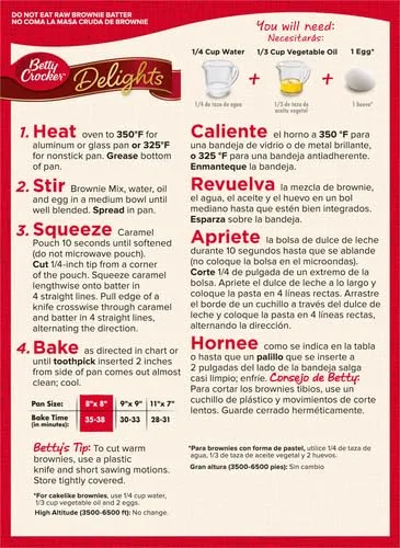Betty Crocker Delights Salted Caramel Brownie Mix, 18.4 oz.