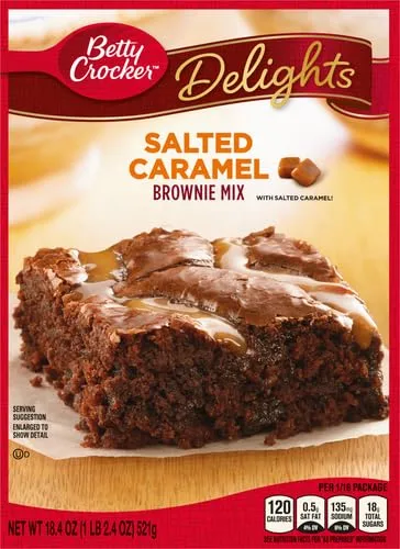 Betty Crocker Delights Salted Caramel Brownie Mix, 18.4 oz.